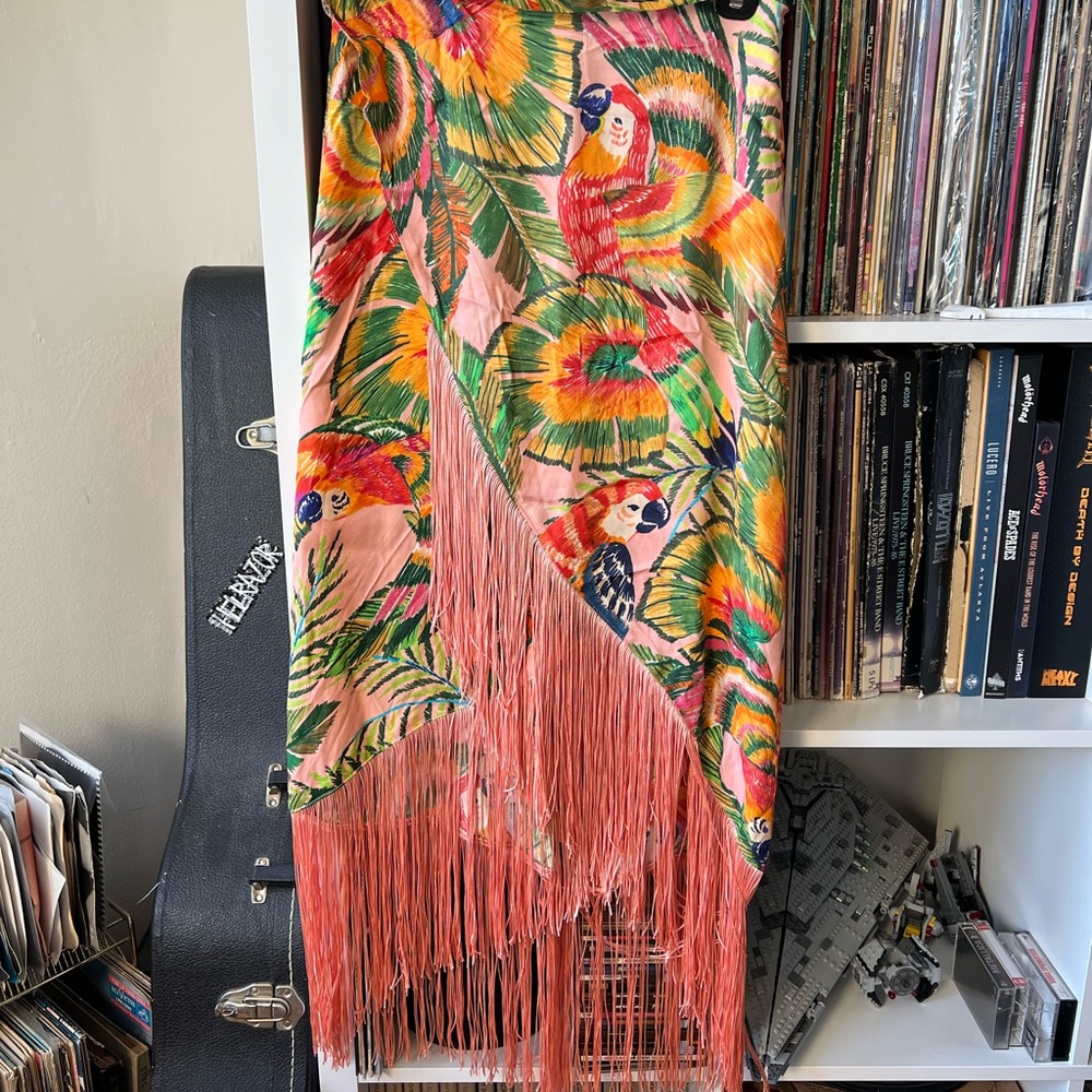Farm Rio Fringe Wrap Skirt